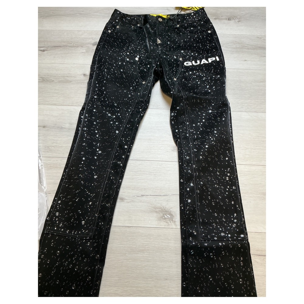GUAPI Obsidian Water Flare Pants Black Size 30 New With Tags - Picture 3 of 7